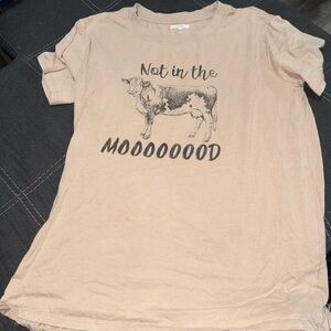 Maurices Tan Graphic Tee - Not in the Mood